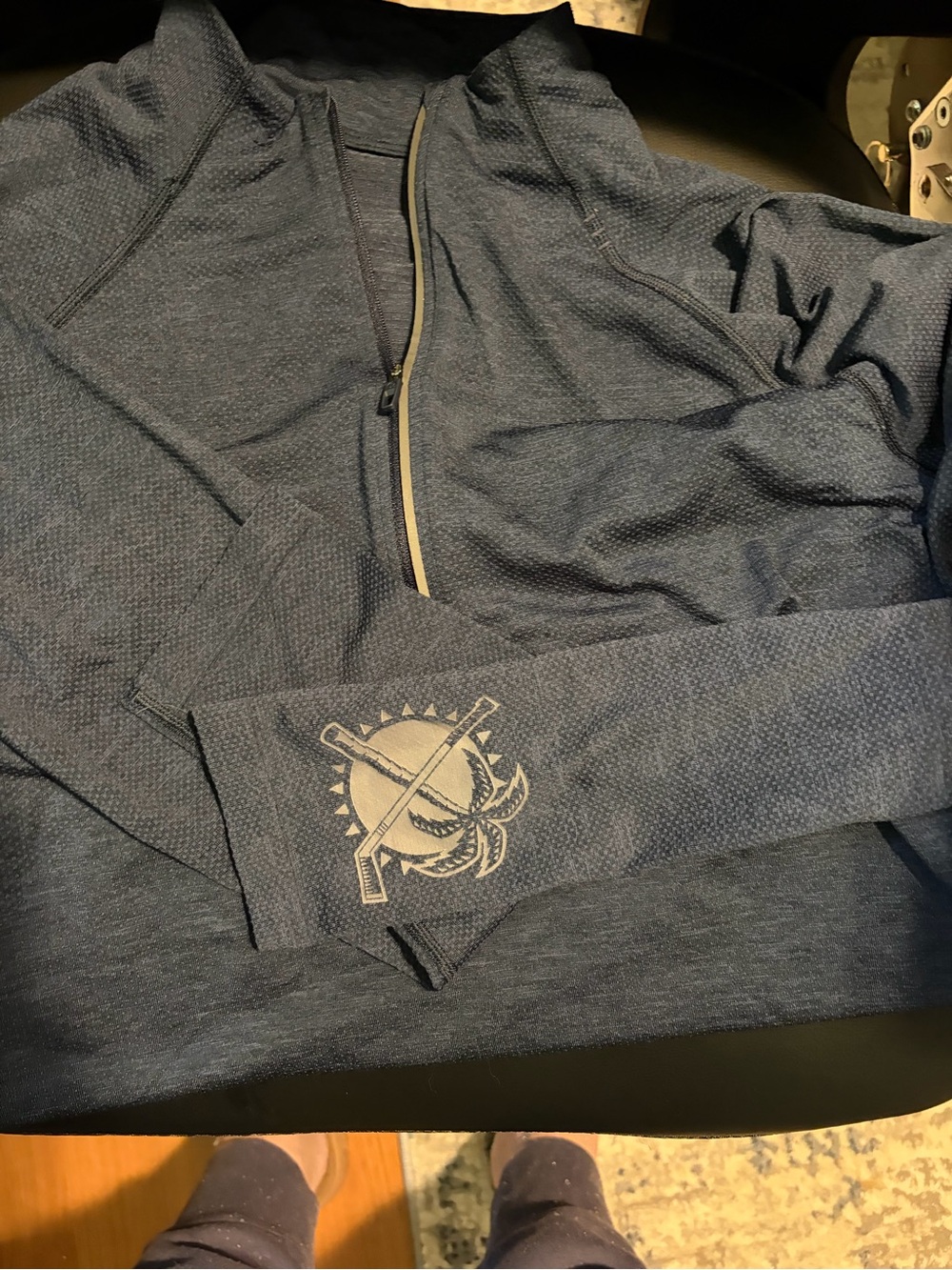 Womens lululemon athletica x NHL Navy Zip-Up Quarter Jacket-Florida Panthers